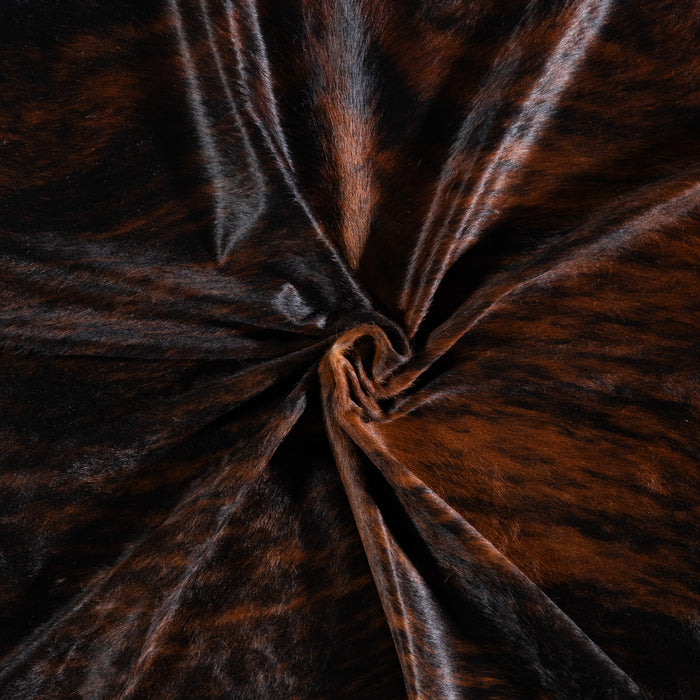 Brazilian Dark Brindle Cowhide Rug Size 6'11" L x 7'0" W 3607