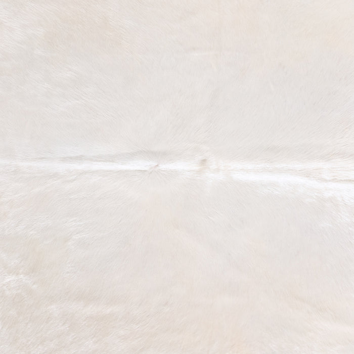 Brazilian White Cowhide Rug Size 6'1" L x 5'4" W 6035