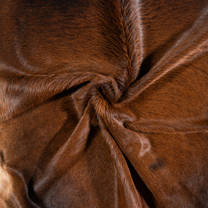 Brazilian Mahogany Cowhide Rug Size 6'8" L x 6'8" W 4618