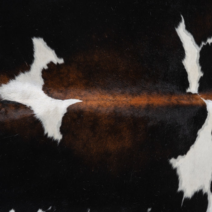 Chocolate and White Cowhide Rug Size 8'10" L x 7'7" W 6218