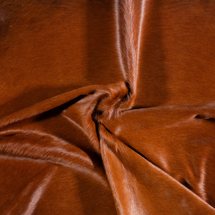 Brazilian Mahogany Cowhide Rug Size 7'6" L x 6'11" W 4619