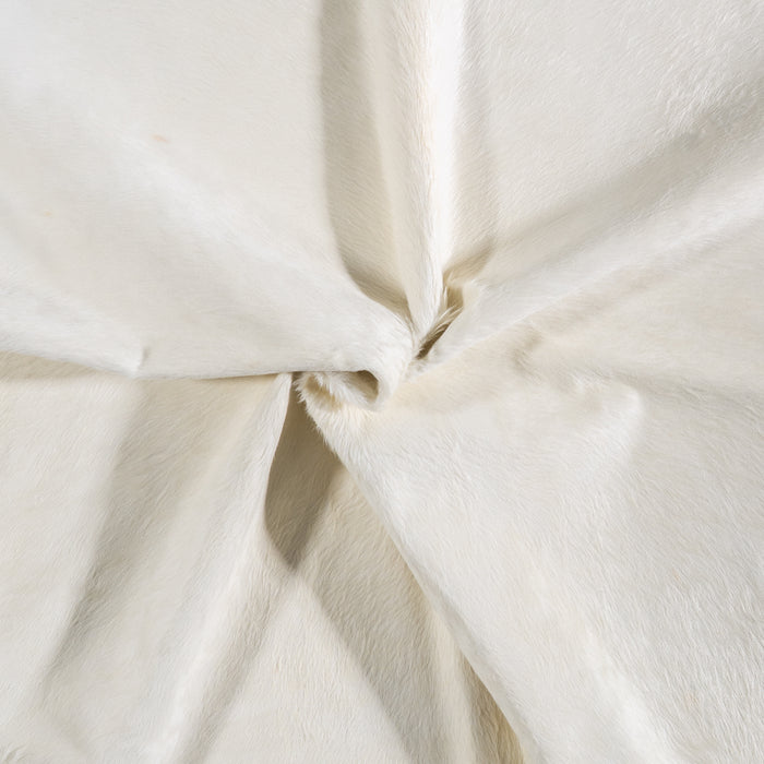 Brazilian White Cowhide Rug Size 7'5" L x 6'5" W 6036