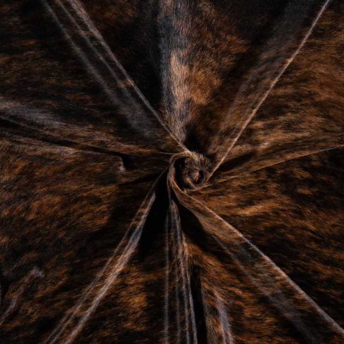 Brazilian Dark Brindle Cowhide Rug Size 7'2" L x 7'4" W 3609