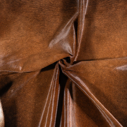 Brazilian Mahogany Cowhide Rug Size 7'6" L x 7'0" W 4620