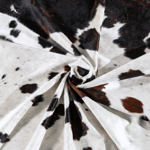 White Tricolor Cowhide Rug Size 8'3" L x 7'0" W 6219