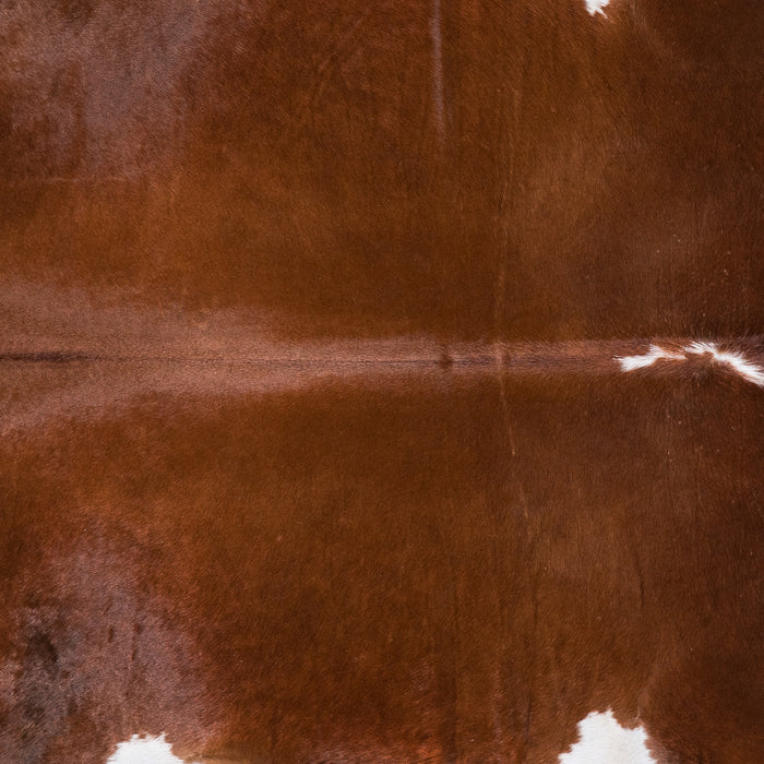 Brazilian Brown and White Cowhide Rug Size 7'8" L x 7'4" W 4533