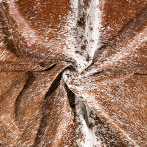 Brazilian Brown Salt and Pepper Cowhide Rug Size 7'1" L x 6'3" W 5340