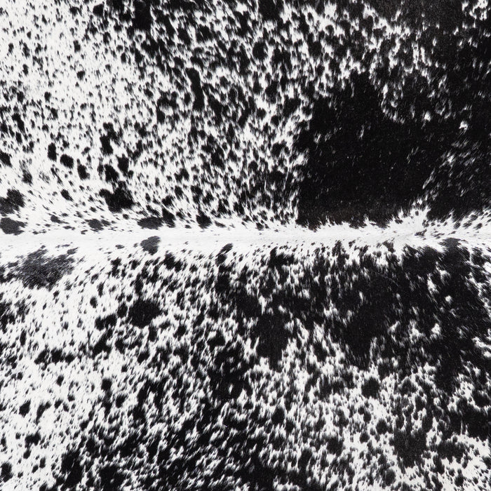 Brazilian Black Salt and Pepper Cowhide Rug Size 6'9" L x 7'2" W 5841