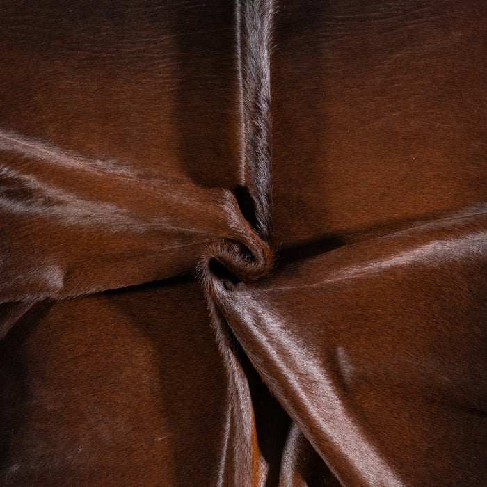 Brazilian Mahogany Cowhide Rug Size 7'3" L x 6'10" W 4623