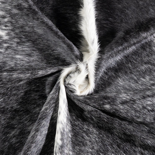 Brazilian Black Salt and Pepper Cowhide Rug Size 7'4" L x 5'10" W 5842