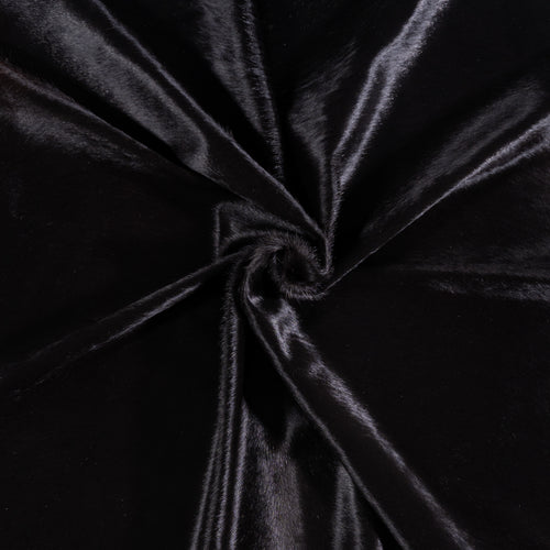 Brazilian Solid Black Cowhide Rug Size 7'1" L x 6'7" W 3426