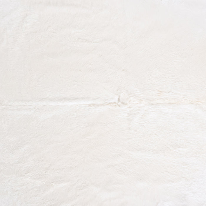 Brazilian White Cowhide Rug Size 7'10" L x 7'5" W 6042