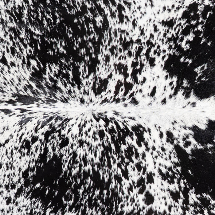 Brazilian Black Salt and Pepper Cowhide Rug Size 6'5" L x 4'10" W 5844