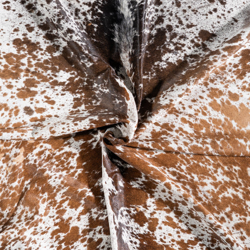 Brazilian Brown Salt and Pepper Cowhide Rug Size 7'5" L x 6'7" W 5344