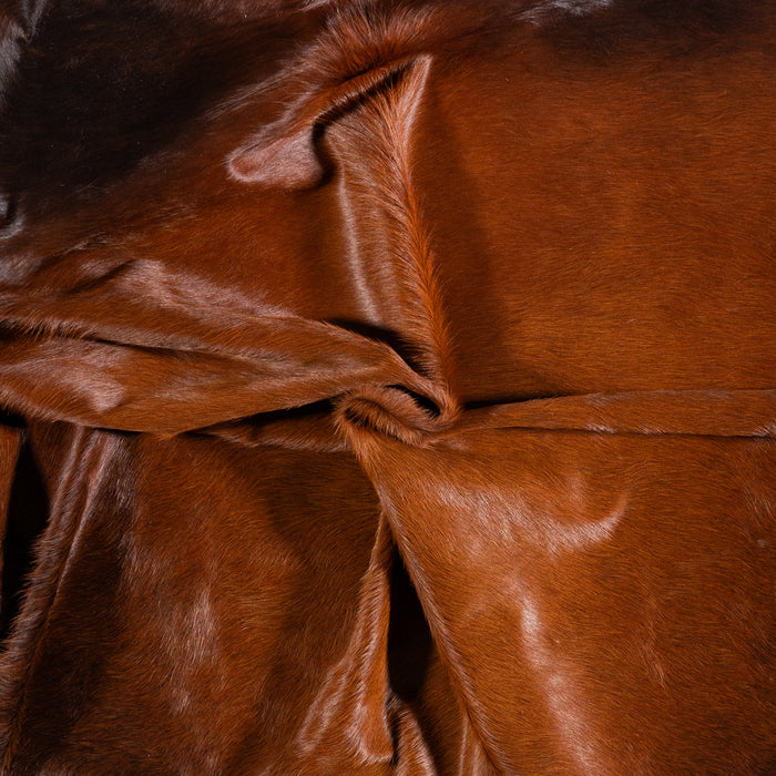 Brazilian Mahogany Cowhide Rug Size 7'3" L x 7'0" W 4626