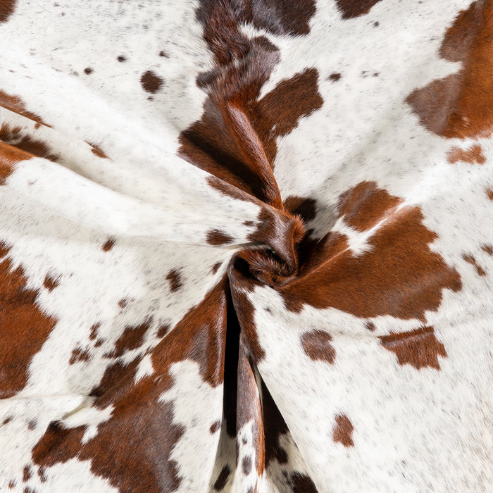 Brazilian Brown Salt and Pepper Cowhide Rug Size 7'0" L x 5'8" W 5141