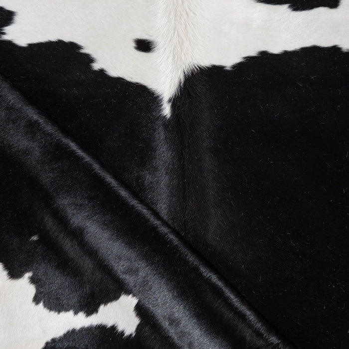 Black and White Cowhide Rug Size 8'8" L x 8'1" W 6420