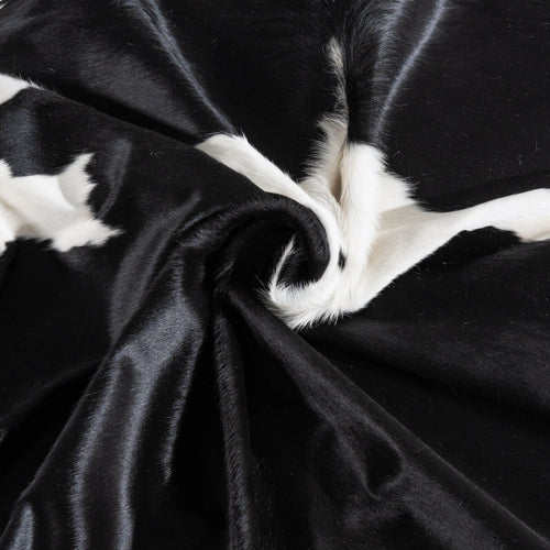 Black and White Cowhide Rug Size 8'8" L x 8'1" W 6420