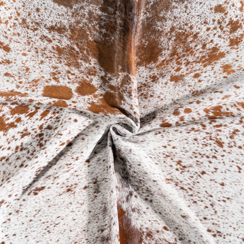 Brazilian Brown Salt and Pepper Cowhide Rug Size 7'6" L x 6'6" W 5346