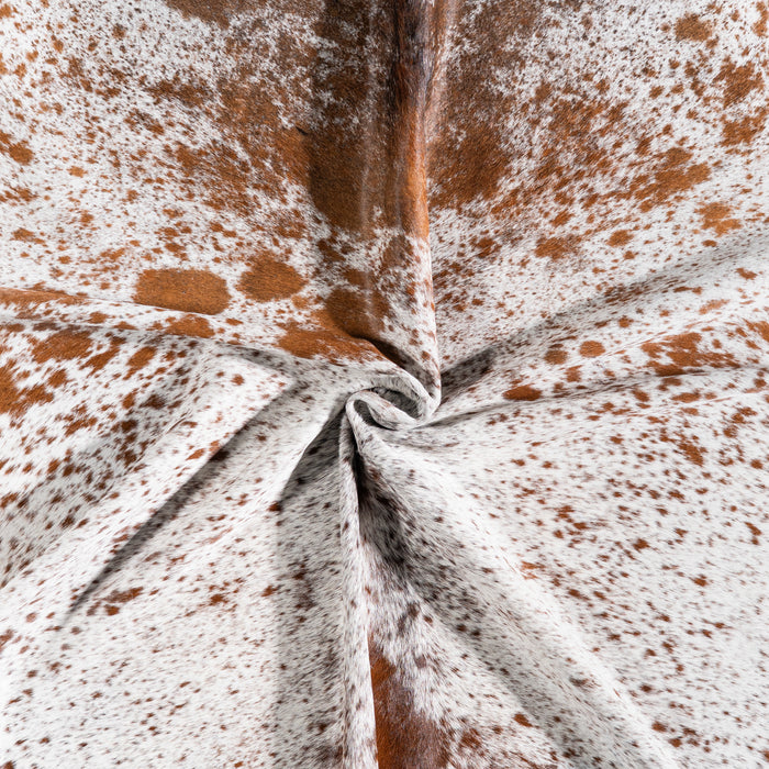 Brazilian Brown Salt and Pepper Cowhide Rug Size 7'6" L x 6'6" W 5346