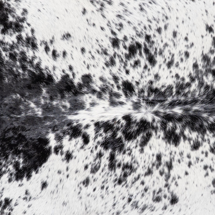 Brazilian Black Salt and Pepper Cowhide Rug Size 6'7" L x 6'5" W 5847