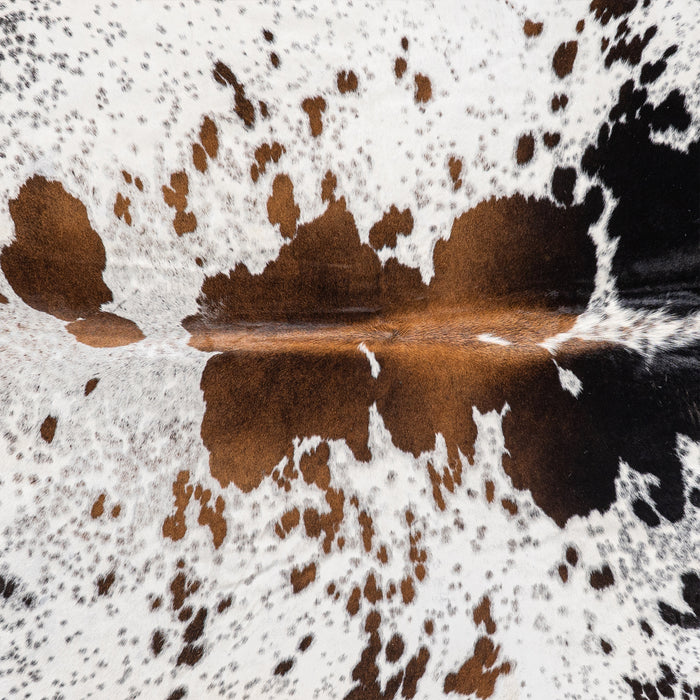 Brazilian Brown Salt and Pepper Cowhide Rug Size 7'3" L x 6'1" W 5348