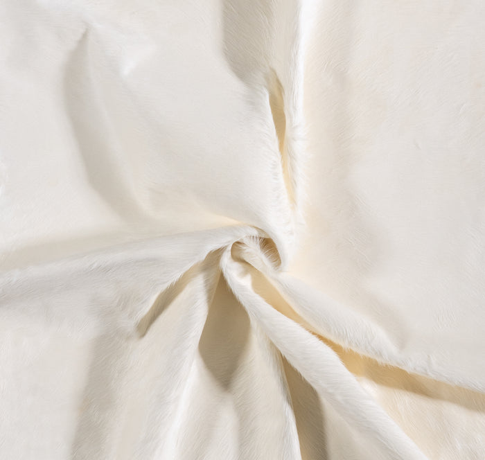 Brazilian White Cowhide Rug Size 7'11" L x 6'6" W 6045