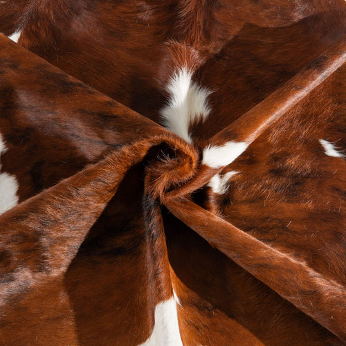 Tricolor Cowhide Rug Size 7'9" L x 6'10" W 6422