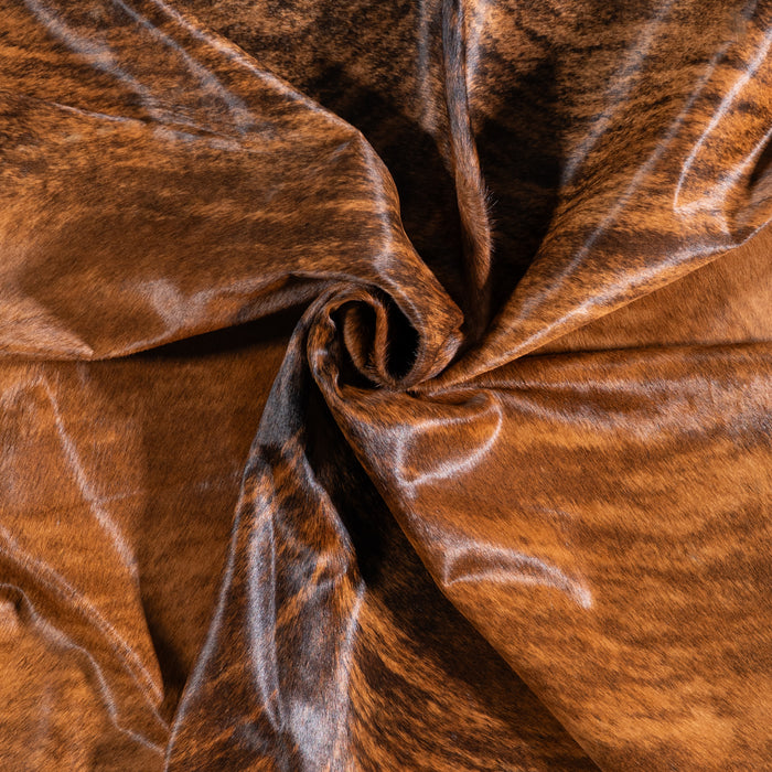 Brazilian Brindle Cowhide Rug Size 7'5" L x 7'4" W 5653