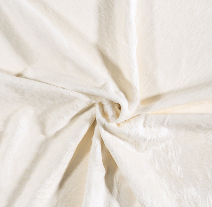 Brazilian White Cowhide Rug Size 7'6" L x 7'3" W 6050