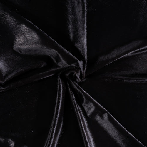 Brazilian Solid Black Cowhide Rug Size 7'6" L x 6'8" W 3433