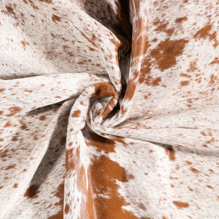 Brazilian Brown Salt and Pepper Cowhide Rug Size 6'10" L x 6'3" W 5853