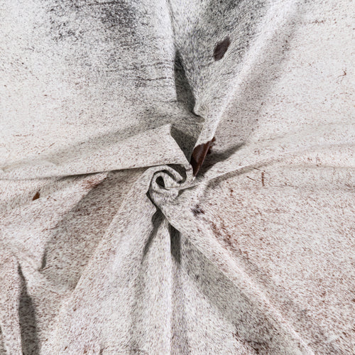 Brazilian Chocolate and White Cowhide Rug Size 8'0" L x 6'10" W 4545