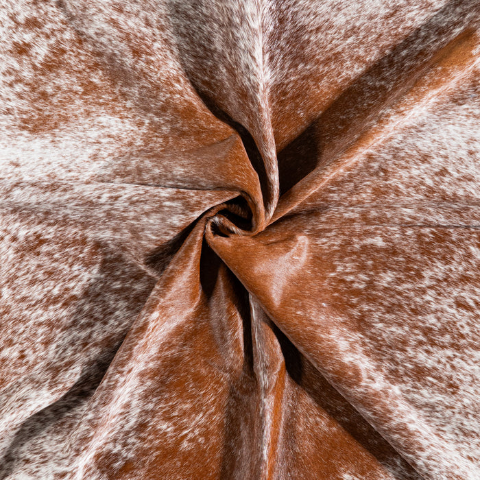 Brazilian Brown Salt and Pepper Cowhide Rug Size 7'6" L x 6'10" W 5355