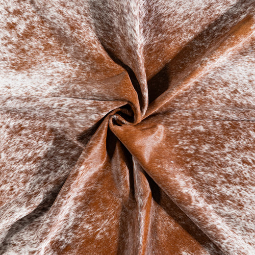 Brazilian Brown Salt and Pepper Cowhide Rug Size 7'6" L x 6'10" W 5355