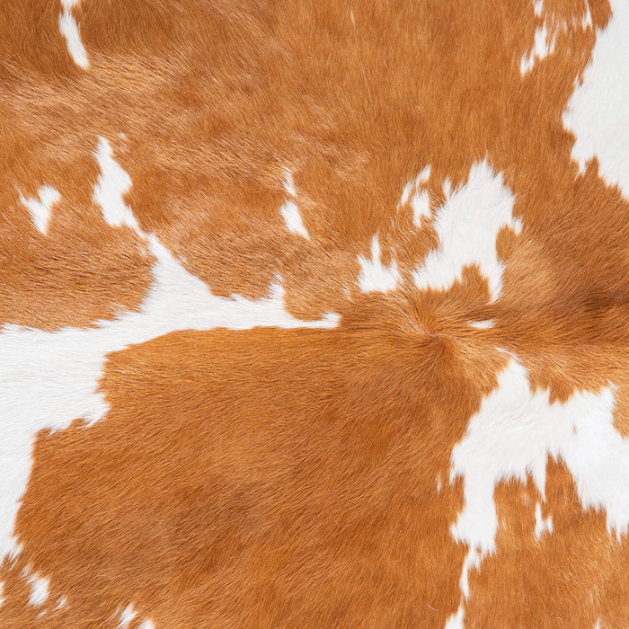 Brown and White Cowhide Rug Size 8'0" L x 7'10" W 6425