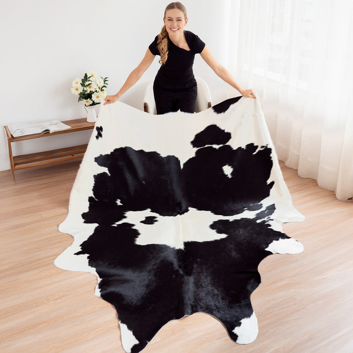 Black and White Cowhide Rug