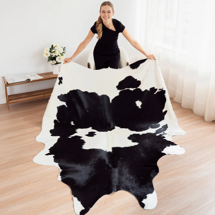 Black and White Cowhide Rug