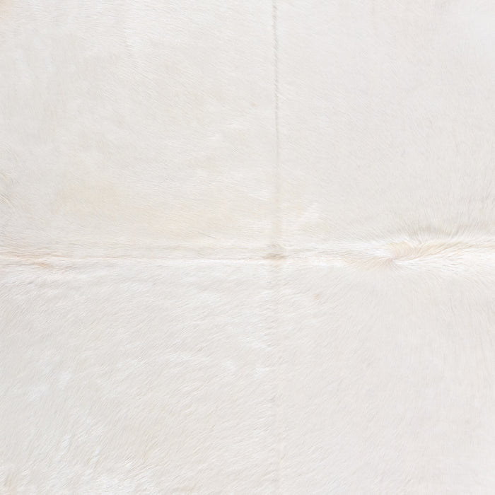 Brazilian White Cowhide Rug Size 7'4" L x 6'8" W 6056