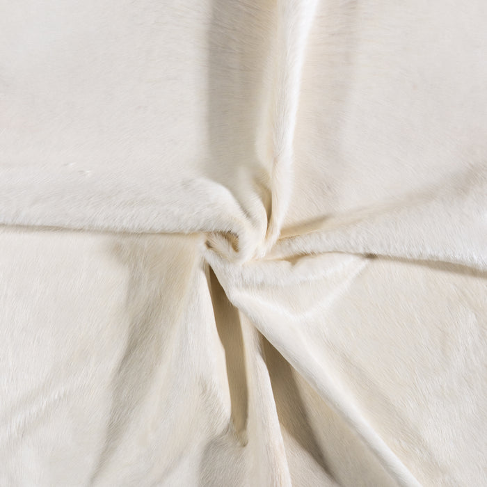 Brazilian White Cowhide Rug Size 7'4" L x 6'8" W 6056