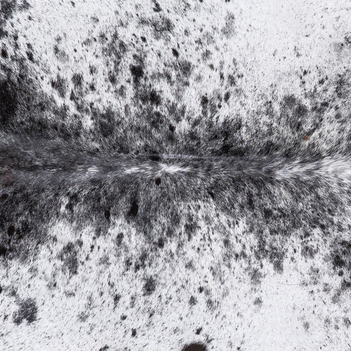 Brazilian Black Salt and Pepper Cowhide Rug Size 7'1" L x 5'9" W 4861