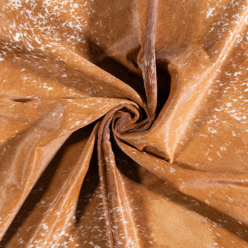 Brazilian Brown Salt and Pepper Cowhide Rug Size 6'6" L x 5'11" W 5860