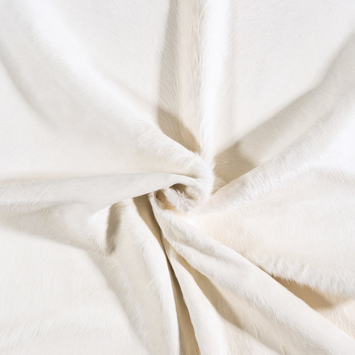 Brazilian White Cowhide Rug Size 7'6" L x 6'8" W 6057