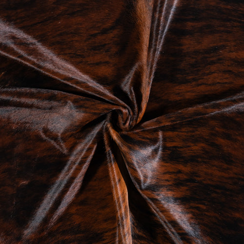 Brazilian Brindle Cowhide Rug Size 6'9" L x 6'11" W 4642