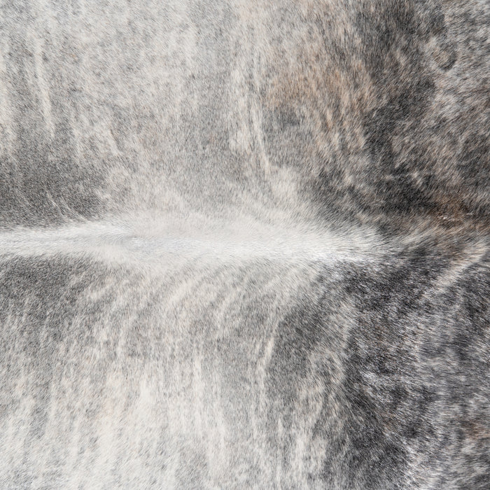 Brazilian Light Grey Brindle Cowhide Rug Size 7'1" L x 6'11" W 3625