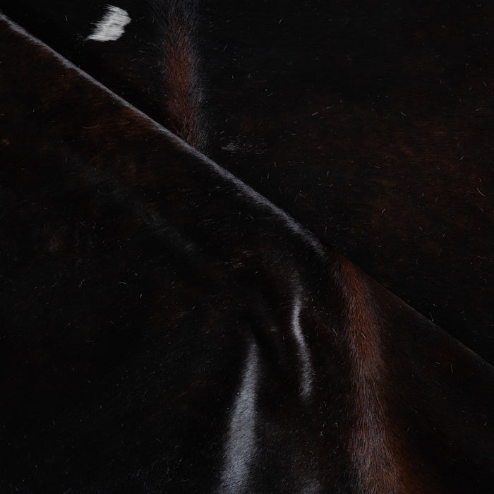 Chocolate and White Cowhide Rug Size 7'6" L x 7'0" W 5430