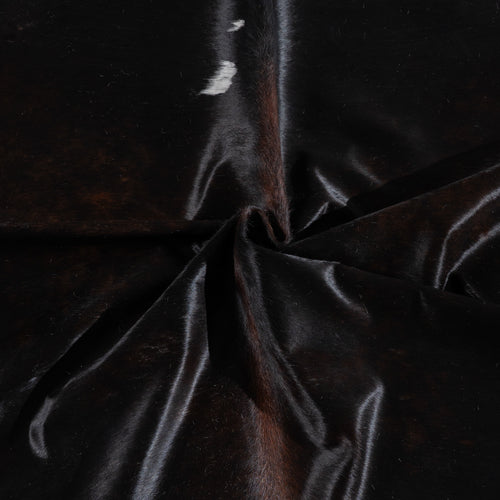 Chocolate and White Cowhide Rug Size 7'6" L x 7'0" W 5430