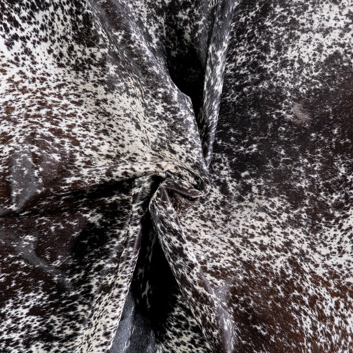 Brazilian Black Salt and Pepper Cowhide Rug Size 6'11" L x 4'11" W 4864