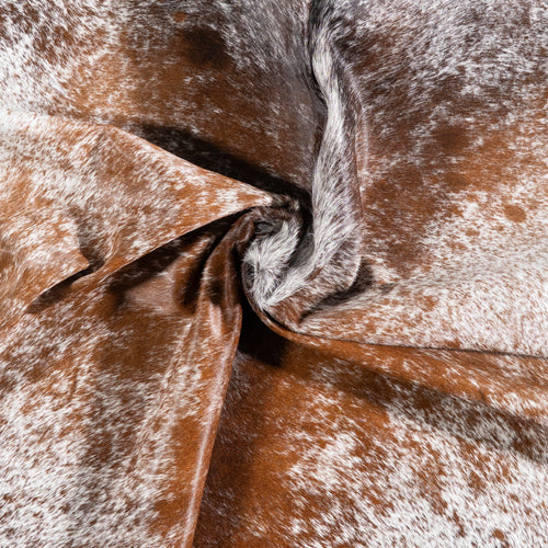 Brazilian Brown Salt and Pepper Cowhide Rug Size 6'7" L x 6'2" W 5865