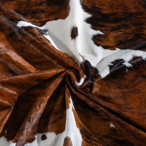 Tricolor Cowhide Rug Size 7'2" L x 6'5" W 4025